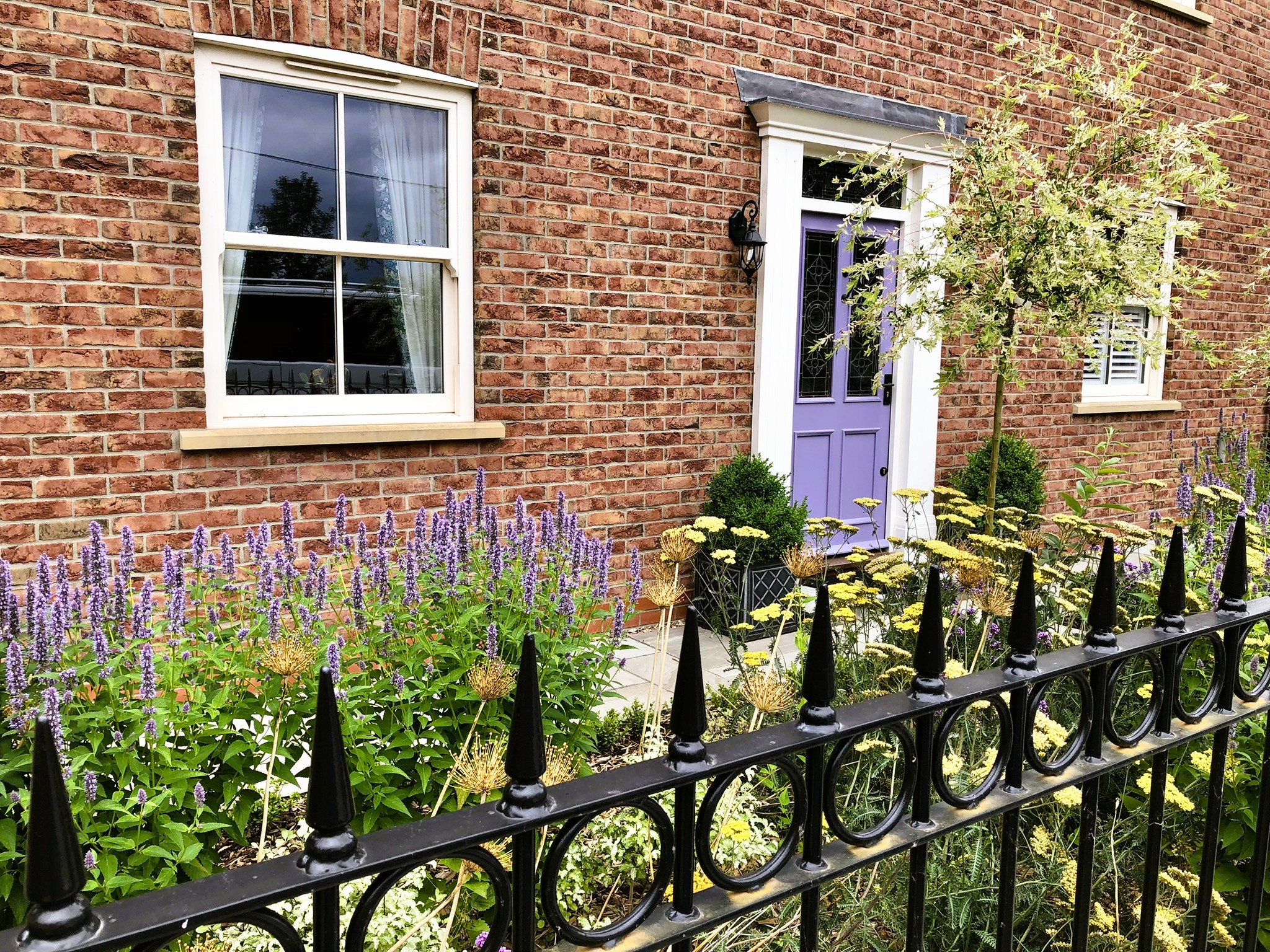 colourful garden design for new build house near Gainsborough and Lincoln. Easy to manage planting