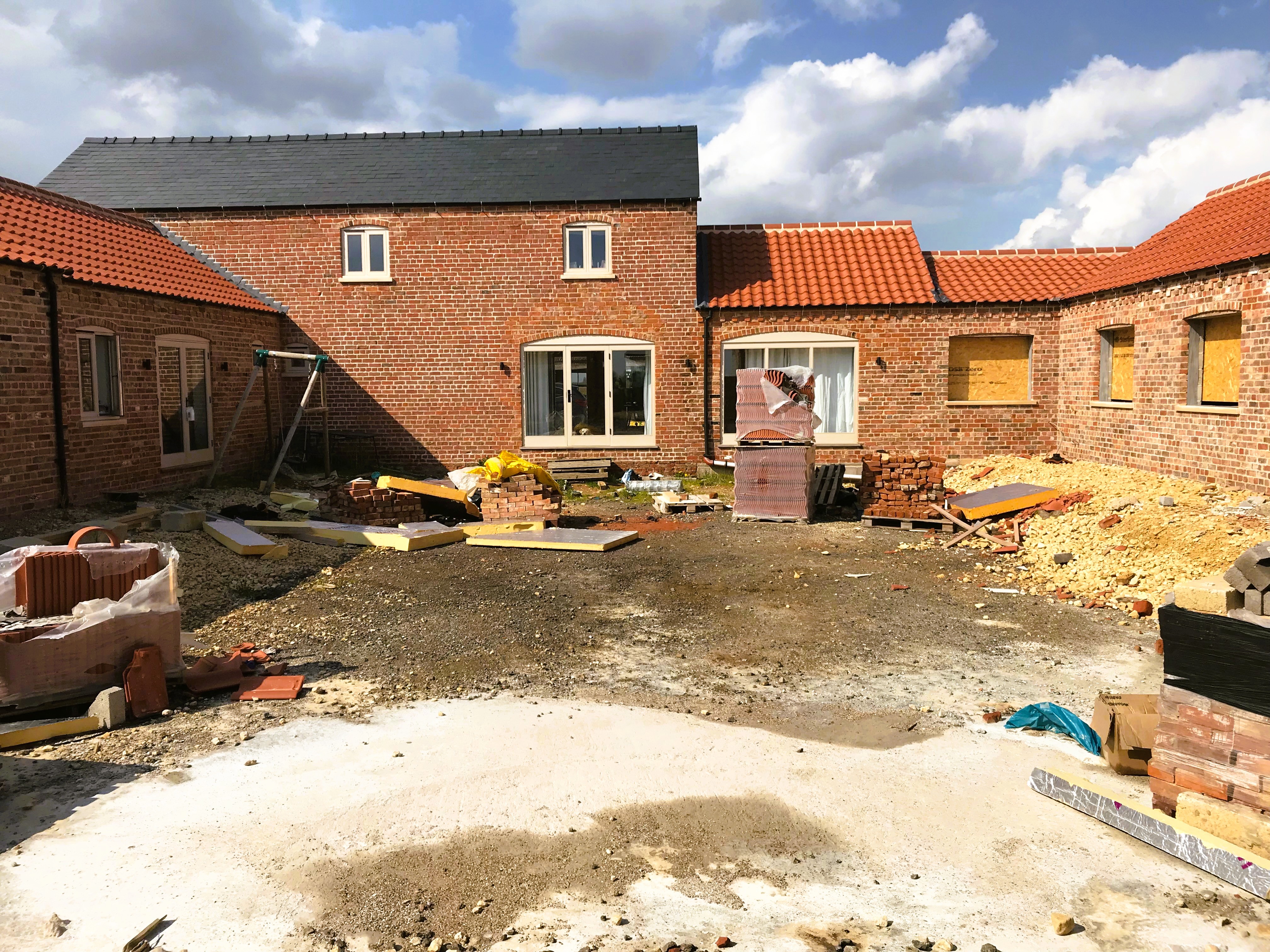 Lincolnshire Barn Conversion Garden with Seasonal Beauty. Low maintenance garden design near Sleaford and Spalding